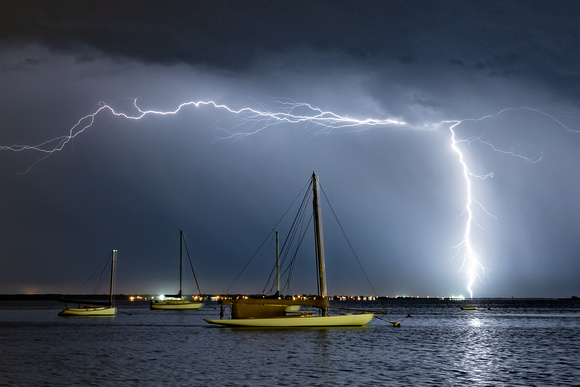 Lightning over Bellport Bay